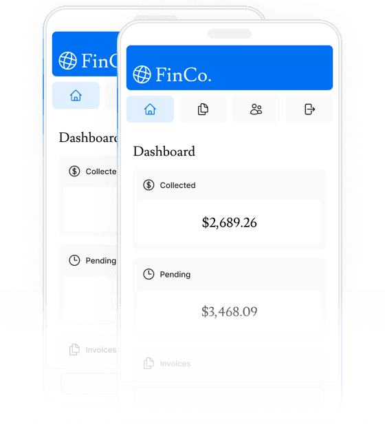 Sreenshots of the dashboard project showing mobile version